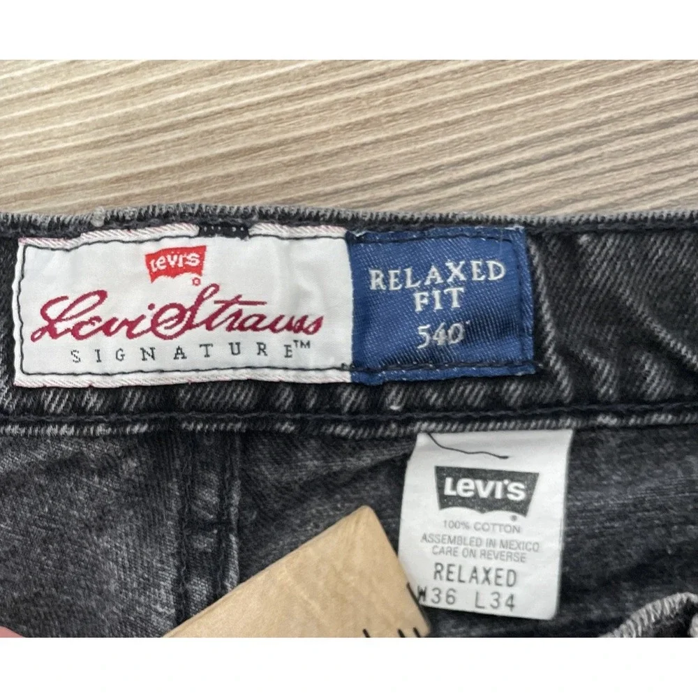 Vintage Levi's 540 Men's Size 36X34 Orange Tab Relaxed Black Denim‎ Jeans 1994